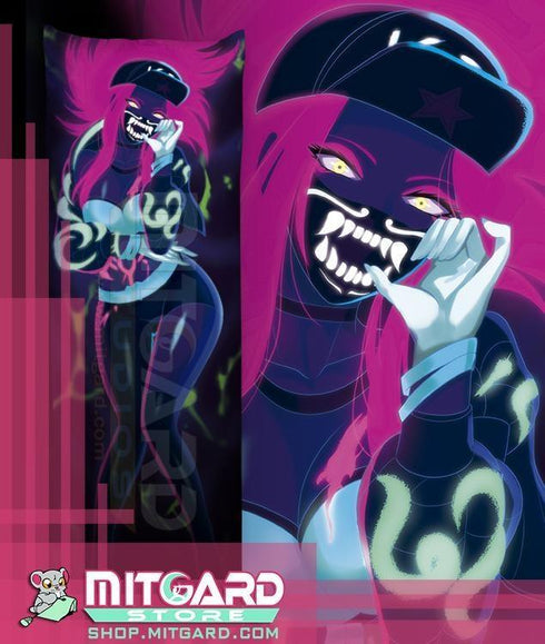 LEAGUE OF LEGENDS Akali KDA Popstar V2 Body pillow case dakimakura - 3
